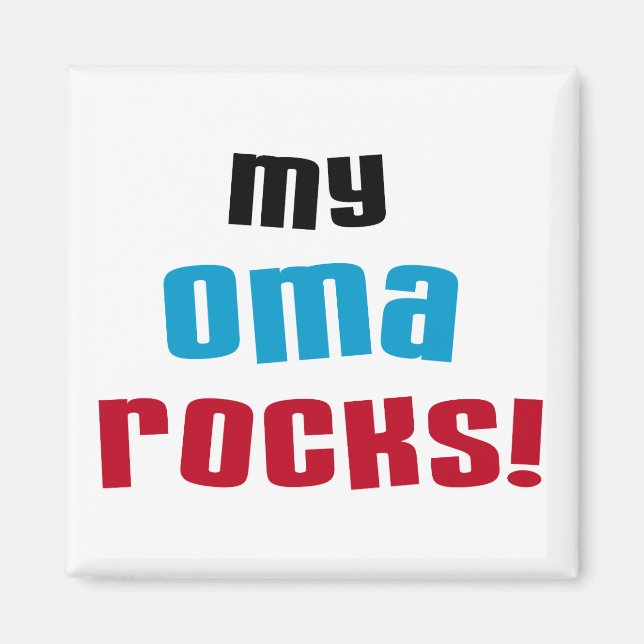 My Oma Rocks T-shirts and Gifts Magnet (Front)