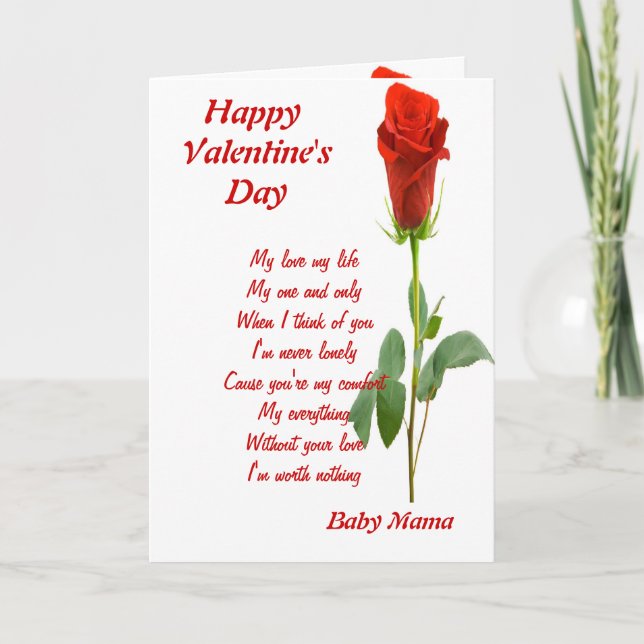 my one and only baby mama holiday card (Front)