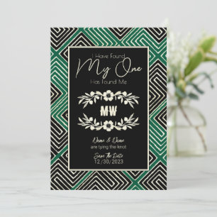 MY ONE Has Found Me Tribal African Wedding Save The Date