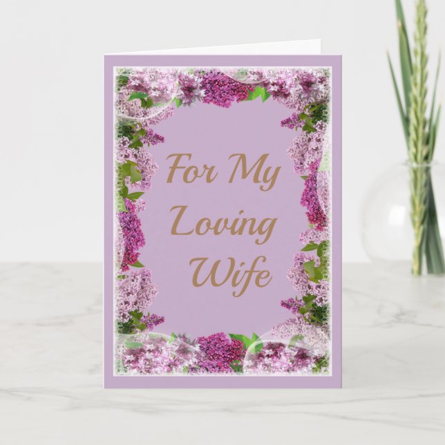 "My Only One" a love poem to Wife Card (Front)