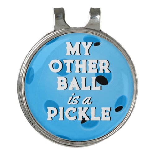 My Other Ball Is A Pickle Golfer Blue Pickleball Golf Hat Clip