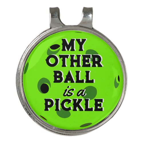 My Other Ball Is A Pickle Golfer Green Pickleball Golf Hat Clip