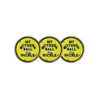 My Other Ball Is A Pickle Golfer Yellow Pickleball Golf Ball Marker