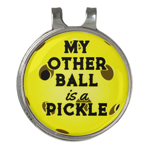 My Other Ball Is A Pickle Golfer Yellow Pickleball Golf Hat Clip