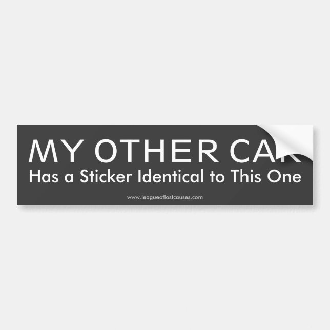 "My Other Car" bumper sticker (Front)