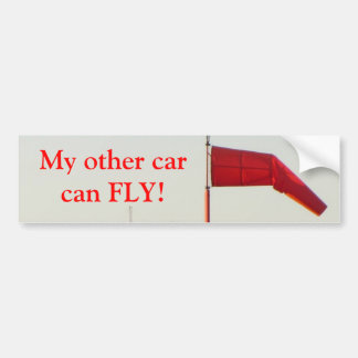My other car can fly bumper sticker. sticker