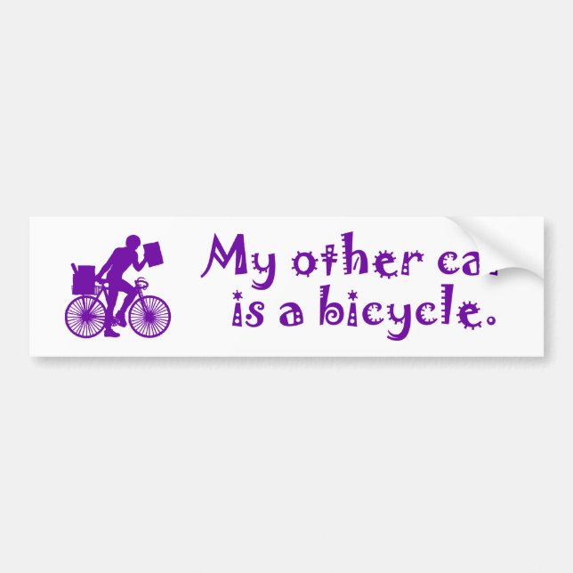 My other car is a bicycle bumper sticker (Front)