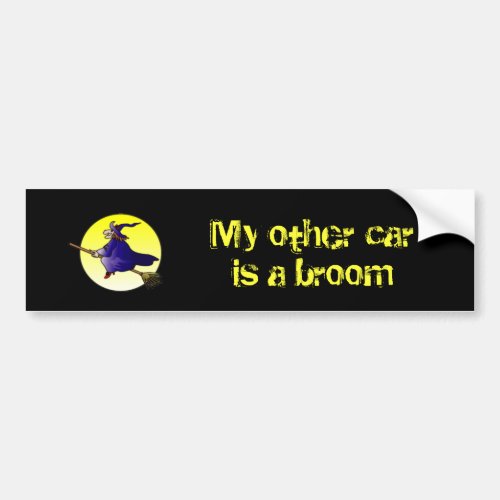 My other car is a broom bumper sticker
