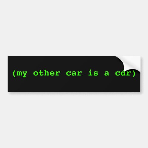 my other car is a cdr bumper sticker