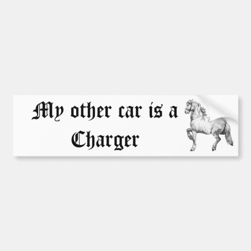 My other car is a Charger Bumper Sticker
