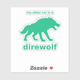 My Other Car Is a Direwolf Decal (Emerald Vinyl)