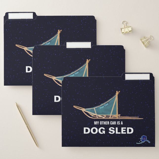 My Other Car Is A Dog Sled File Folder (Set)