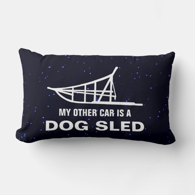 My Other Car Is A Dogsled Lumbar Pillow (Front)