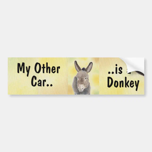 My Other Car Is A Donkey Bumper Sticker Zazzle