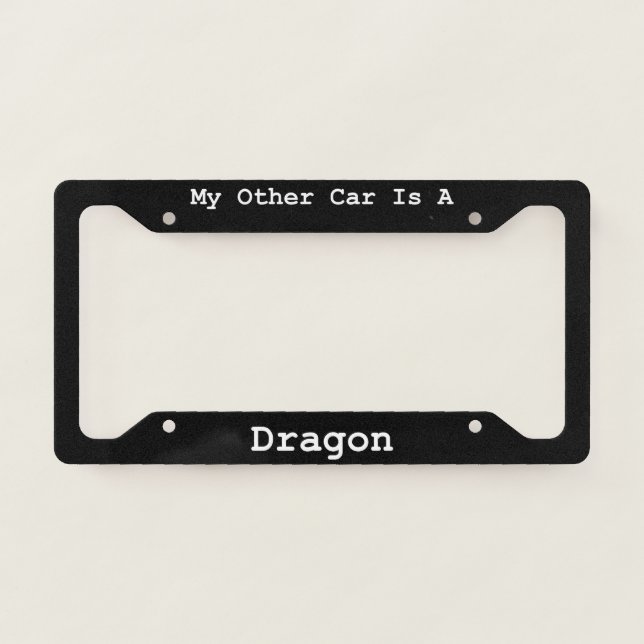 My Other Car Is A Dragon  License Plate Frame (Front)