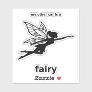 My Other Car Is a Fairy Decal (Black Vinyl)