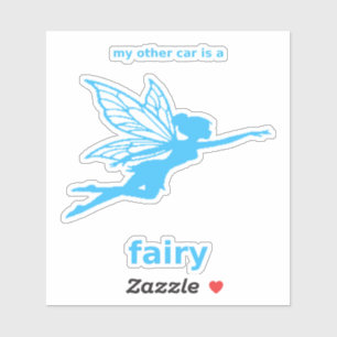 My Other Car Is a Fairy Decal (Sky Blue Vinyl)