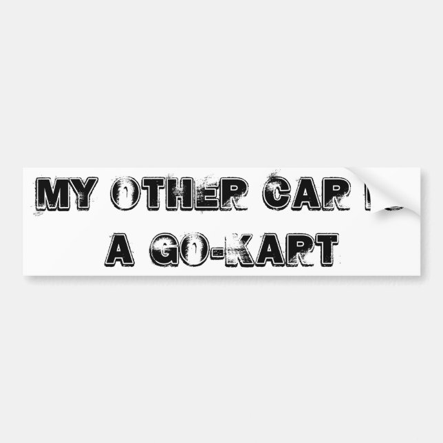 My Other car is a Go-Kart Bumper Sticker (Front)