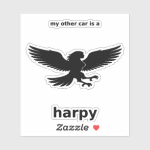 My Other Car Is a Harpy Decal (Black Vinyl)