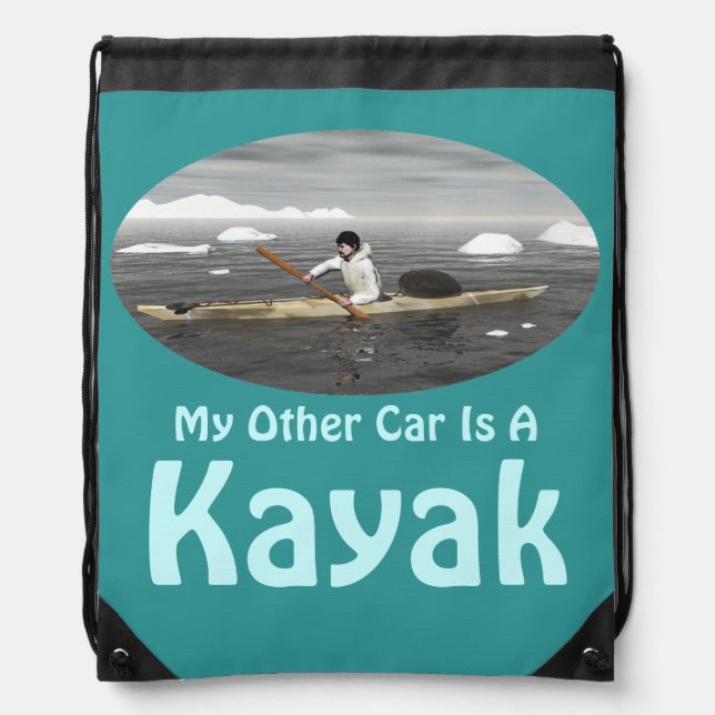 My Other Car Is A Kayak Drawstring Bag (Front)