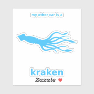My Other Car Is a Kraken Decal (Sky Blue Vinyl)