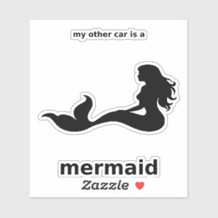 My Other Car Is a Mermaid Decal (Black Vinyl)