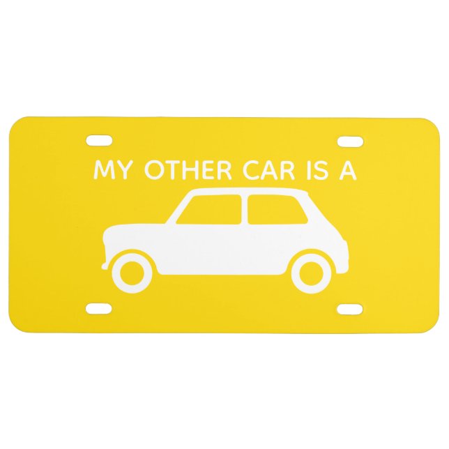 My Other Car is a Mini - Yellow - License Plate (Front)