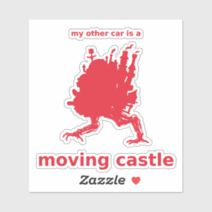 My Other Car Is a Moving Castle Decal (Red Vinyl)