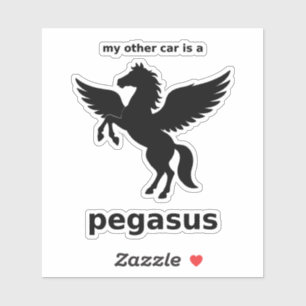 My Other Car Is a Pegasus Decal (Black Vinyl)