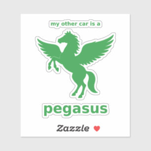 My Other Car Is a Pegasus Decal (Green Vinyl)