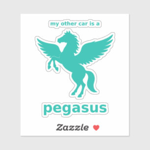 My Other Car Is a Pegasus Decal (Teal Vinyl)
