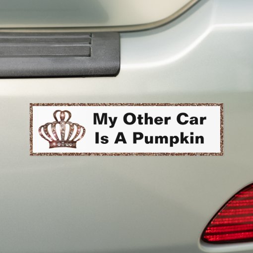 My Other Car Is A Pumpkin Bumper Stickers Zazzle