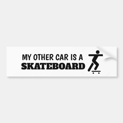 My Other Car is a Skateboard Sticker