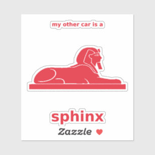 My Other Car Is a Sphinx Decal (Red Vinyl)
