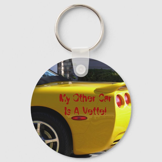 My Other Car Is A Vette! Keychain (Front)