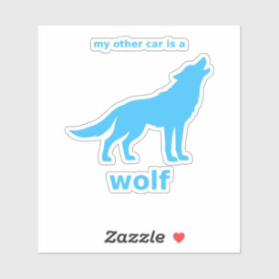 My Other Car Is a Wolf Decal (Sky Blue Vinyl)