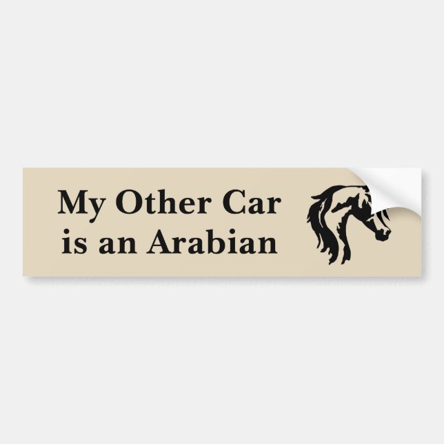 My Other Car is an Arabian Bumper Sticker (Front)
