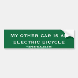 My other car is an electric bicycle bumper sticker