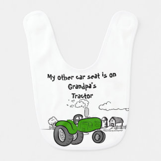My other car seat ... Grandpa's tractor bib green