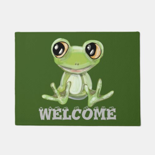 My Other Green Frog Friend Doormat