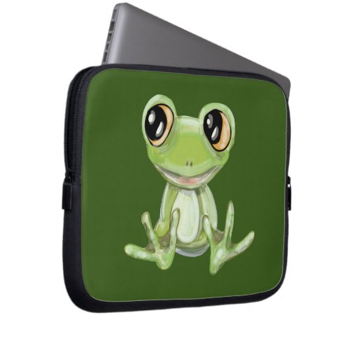 My Other Green Frog Friend Laptop Sleeve
