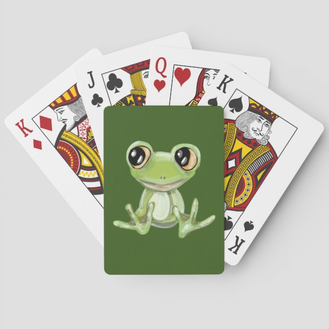 My Other Green Frog Friend Playing Cards (Back)