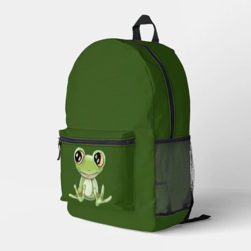 My Other Green Frog Friend Throw Pillow Printed Backpack