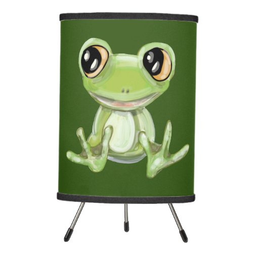 My Other Green Frog Friend Tripod Legs Table Lamp