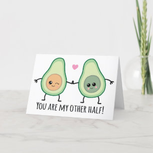 My Other Half Avocado Funny Valentines Day Holiday Card