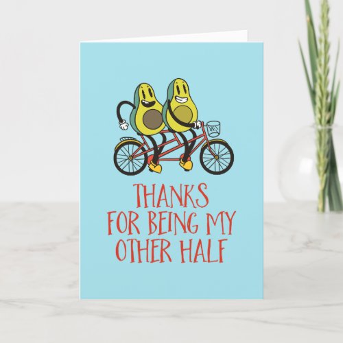 My Other Half Avocado Pun Funny Valentines Day Holiday Card