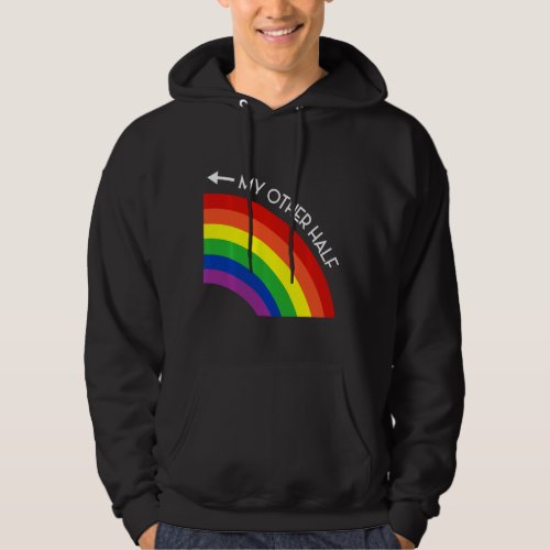 My Other Half Gay Couple Rainbow Pride Cool LGBT A Hoodie