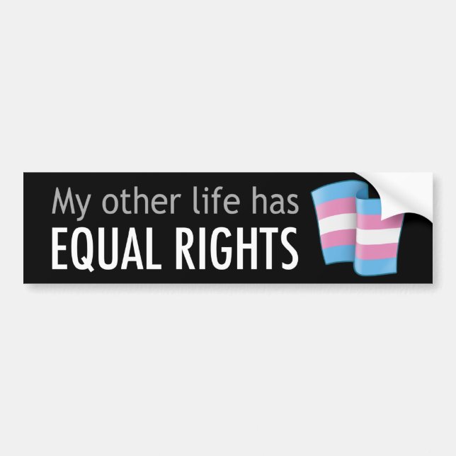 My Other Life Trans Dark Bumper Sticker (Front)