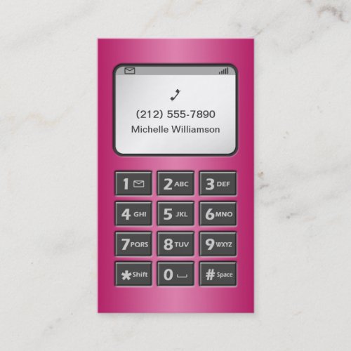 My Other Phone - Fuchsia Business Cards