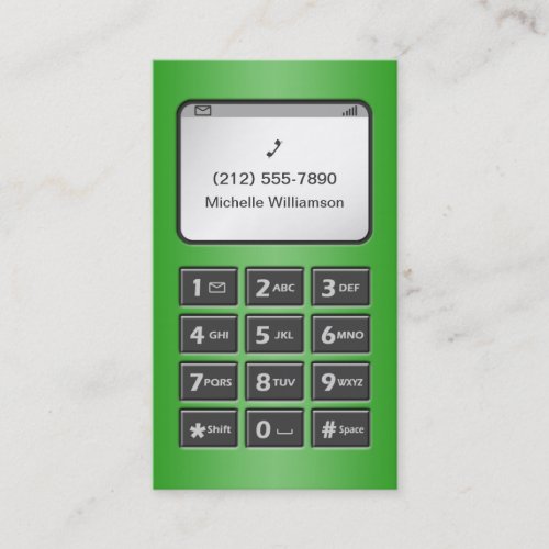 My Other Phone - Green Personal Calling Cards Business Cards